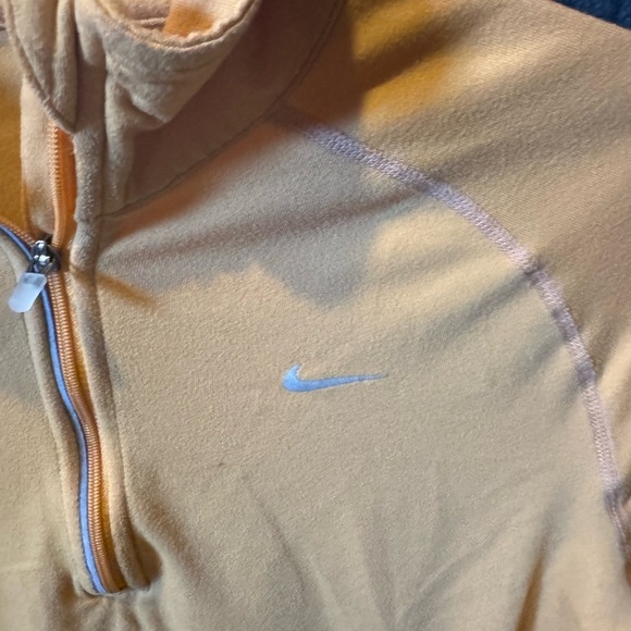 Nike Fit Dry Golden Orange Quarter-Zip Top - Picture 3 of 5